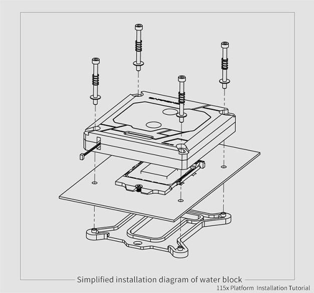 Actual product image Barrowch 115x/x99/x299 CPU Water Block Color screen with Multi-mode - Silvery