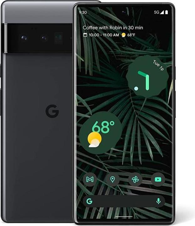 Image du produit Google Pixel 6 (128 Go, Stormy Black, 6.40", SIM + eSIM, 50 Mpx, 5G)