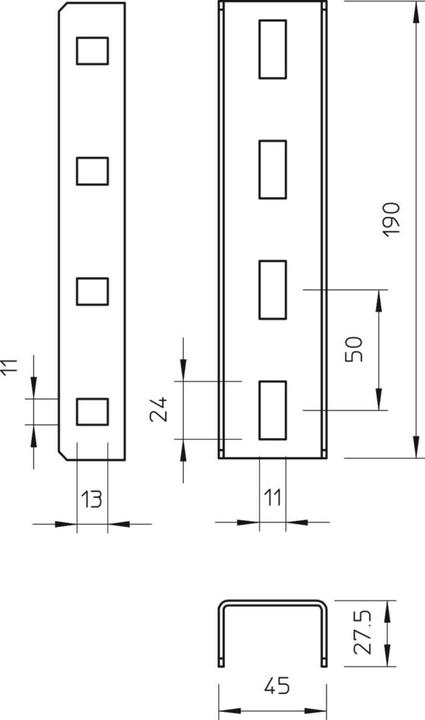 Actual product image OBO Bettermann OBO VUS 3 FT U-stem connector