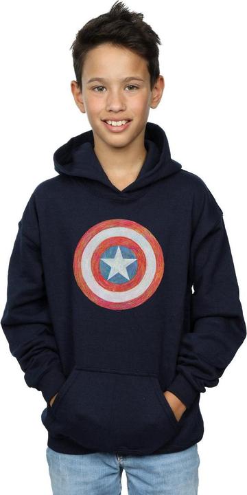 Produktbild Captain America Sketched Shield Kapuzenpullover Jungen (152, 158)