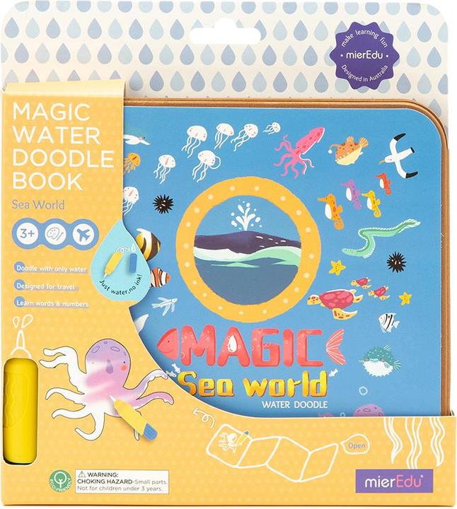 Immagine prodotto mierEdu Libro magico da colorare ad acqua - Mondo marino (Tedesco, Francese, Italiano, Inglese)