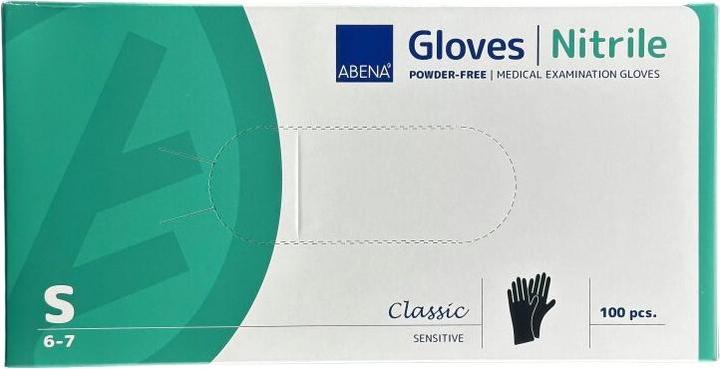 Produktbild Abena Nitril-Handschuhe Classic Sensit., Puderfrei, Schwarz, Gr. S (S)