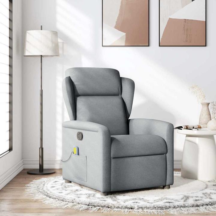 Produktbild VidaXL Massagesessel Hellgrau Stoff