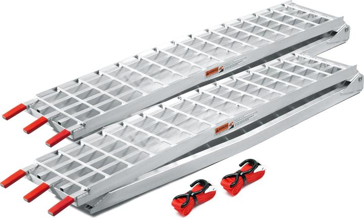 Produktbild Wiltec 2xAuffahrrampe 310cm 1080kg Quad ATV faltbar Auffahrschiene Alu Rampe