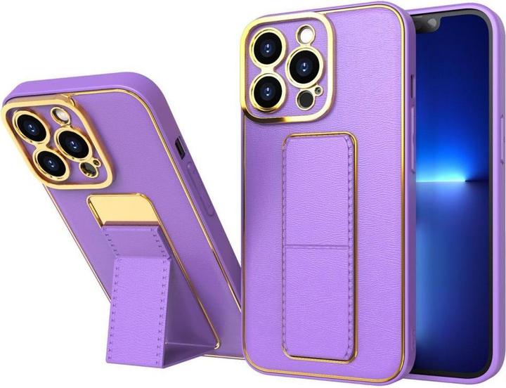 Image du produit Hurtel Nouveau boîtier Kickstand pour iPhone 13 Pro avec support violet (Apple iPhone 13 Pro)