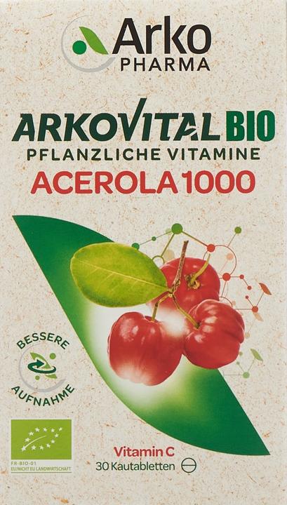 Actual product image Arkopharma Acerola tablet (30 Piece, Pills, 94 g)