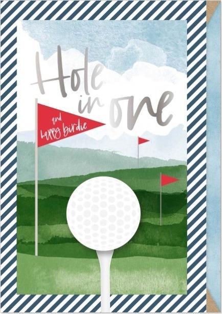 Image du produit Artebene Carte d'anniversaire Happy Birthday Hole in one Golf 3D de