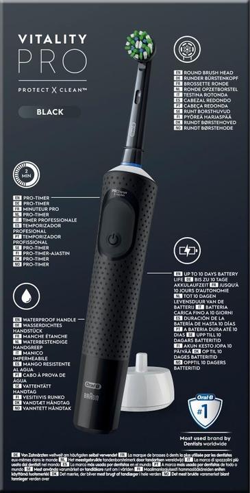 Actual product image Oral-B Vitality Pro D 103 Black Hangable Box (Oscillating toothbrush)