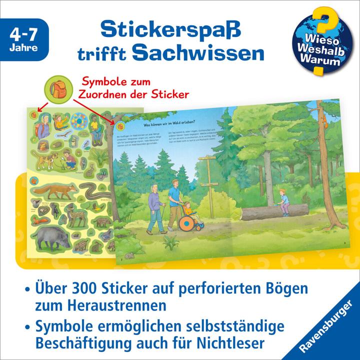 Image du produit Ravensburger Pourquoi? Pourquoi? Pourquoi? Cahier d'autocollants : Dans la forêt