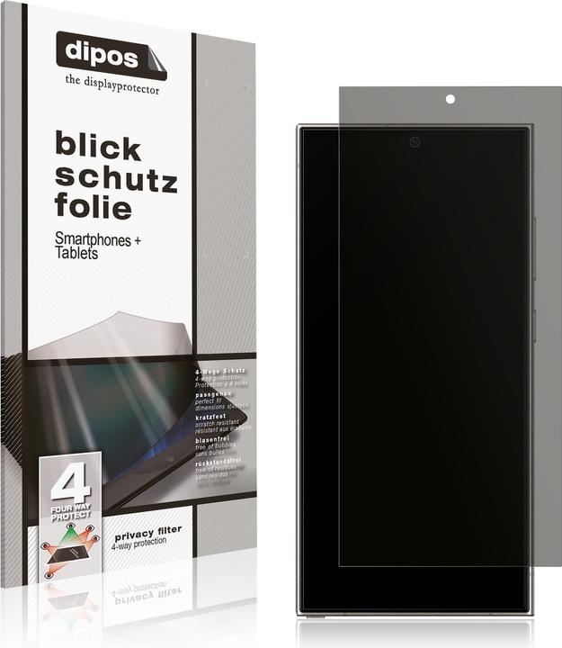 Image du produit Dipos Film de Protection d’écran 4-Way Privacy (1 pièce(s), Samsung Galaxy S24 Ultra)