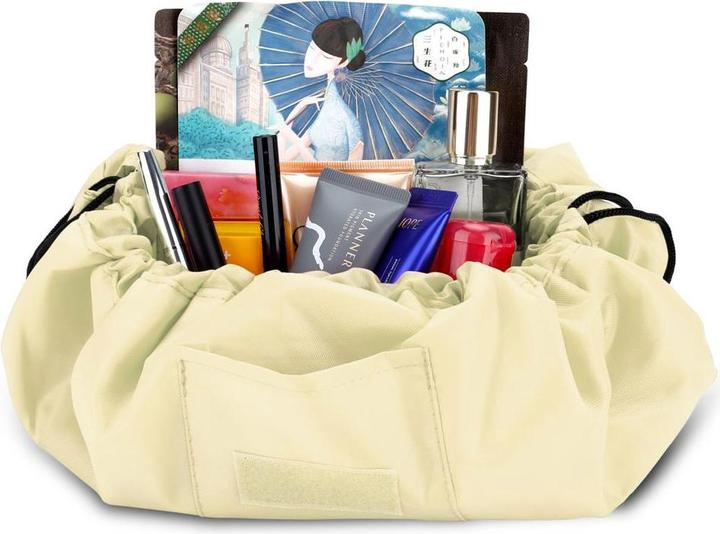 Actual product image Intirilife Cosmetic Bag in CASHEW BEIGE