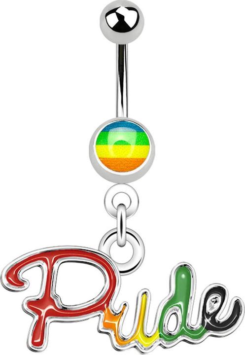 Immagine prodotto Star Piercing Banana in argento con ciondolo a forma di palla Pride (Acciaio chirurgico 316L)