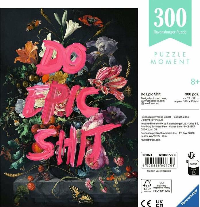 Actual product image Ravensburger Puzzle Moment 12000770 - Do Epic Shit - 300 pieces (300 pieces)