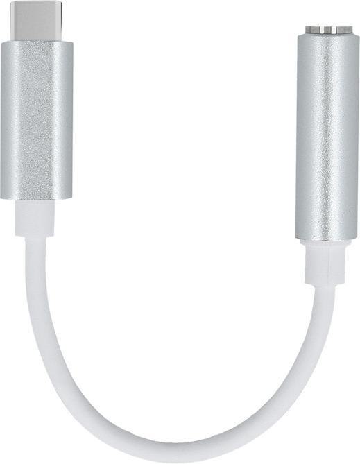 Actual product image Setty adapter USB-C - audio jack 3,5mm white