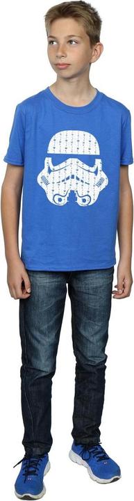 Actual product image Star Wars Boys Christmas Stormtrooper Helmet T-Shirt (140, 146)