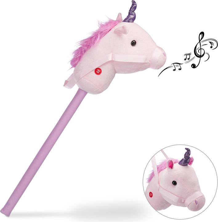 Relaxdays Steckenpferd Einhorn