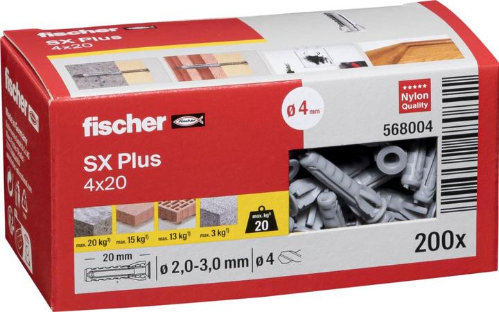 Produktbild Fischer Spreizdübel SX Plus 4 x 20 (200 Stk.)