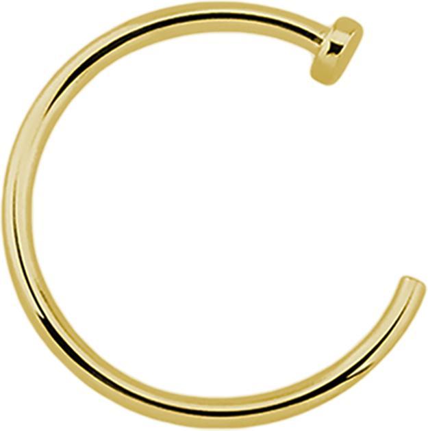 Produktbild Star Piercing Nasenring offen vergoldet (ohne Messing, Titan G23)