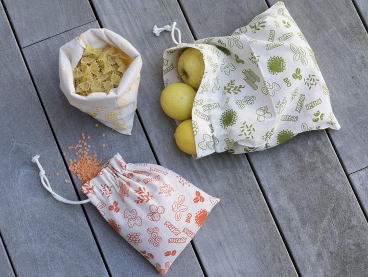 Actual product image Pebbly Organic cotton bag M yellow, 20x25 cm