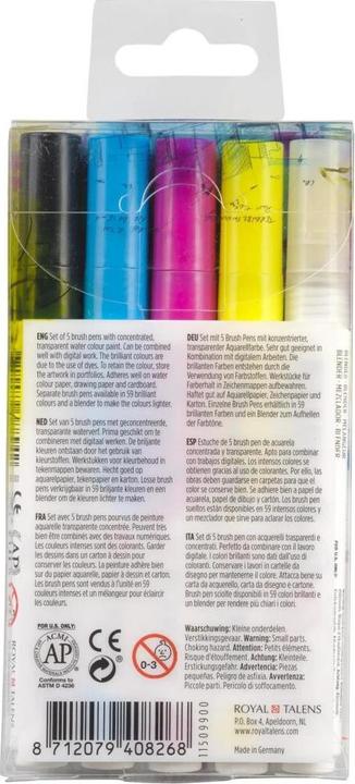 Productafbeelding Talens Penseelpen Primair (Veelkleurig, 5 x)