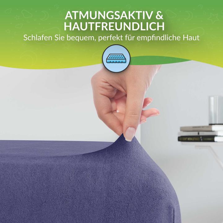 Actual product image Etérea Terry fitted sheet (60 x 120 - 70 x 140 cm)