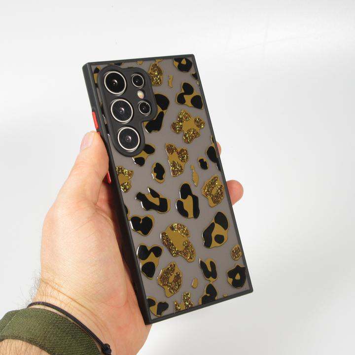 Produktbild PhoneLook Hülle Semi Transparent blurry Design Leopard (Samsung Galaxy S24 Ultra)