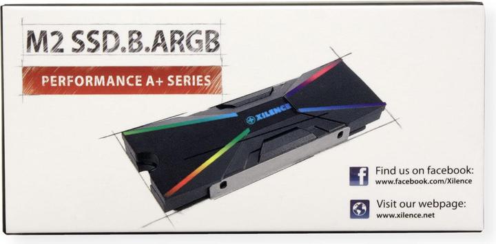 Actual product image Xilence M2SSD.B.ARGB Memory Module Cooler Black 1 piece(s)