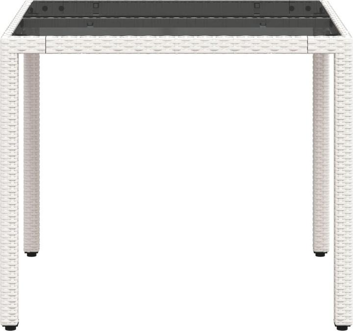 Produktbild VidaXL Gartentisch mit Glasplatte (90 cm)