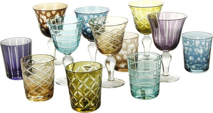 Immagine prodotto Pols Potten Set di bicchieri da vino di design Tagli (6 pezzi) (25 cl, 6 Occhiali, Set di bicchieri da vino)