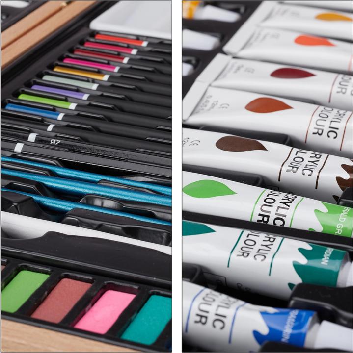 Image du produit Relaxdays Coffret pour peinture (Marron clair)