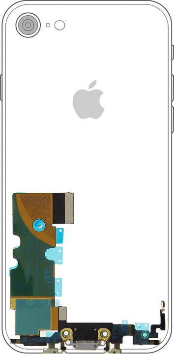 Produktbild - iPhone 8 Flex Cable with Charging Connector White (iPhone 8)