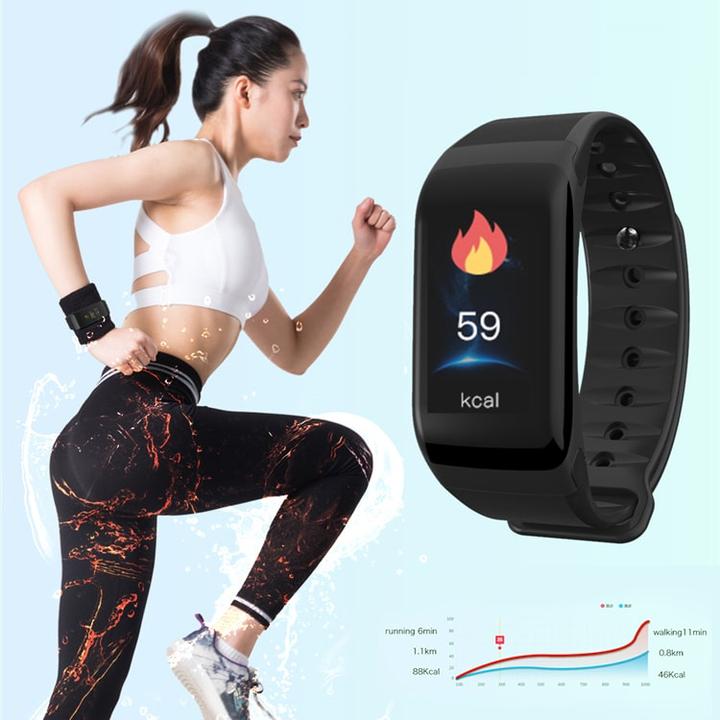 Produktbild JTI F1 Plus WearFit Aktivitäts-Tracker mit Farbdisplay - Rot