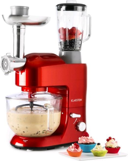 Produktbild Klarstein Lucia Rossa 2G Küchenmaschine Rot (1300 W)