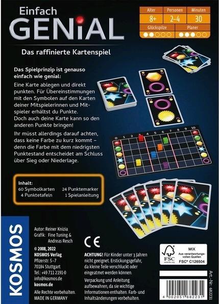 Immagine prodotto Kosmos Gioco di carte semplicemente geniale (Tedesco)