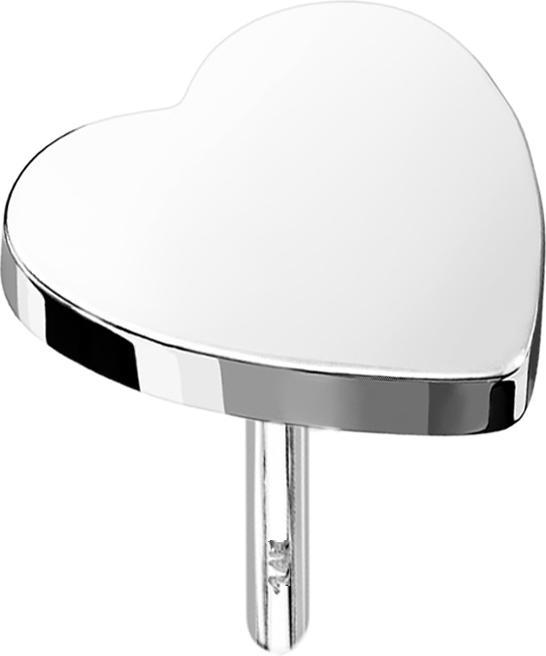 Immagine prodotto Star Piercing Cuore Threadless in oro bianco 14k (senza ottone, Oro 14k)