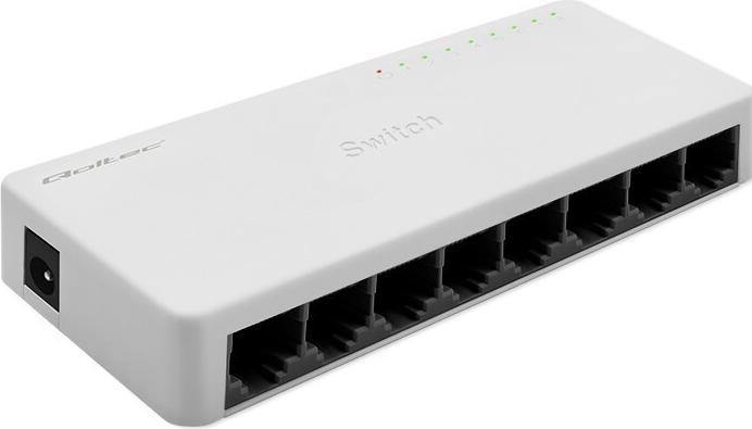Image du produit Qoltec Netzwerk-Switch 8xRJ45-Port 100Mbps LAN (8 Ports)