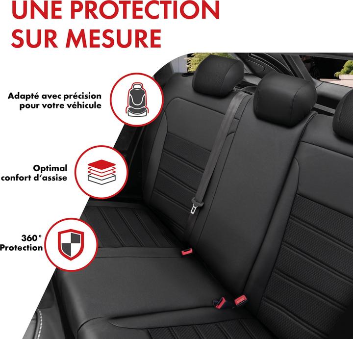 Image du produit Walser Housse de siège pour Dacia Duster (HS) 04/2010-01/2018, 1 housse de banquette arrière