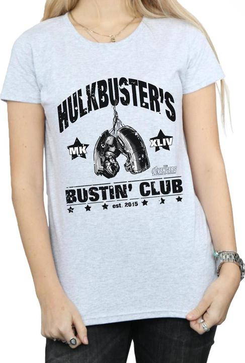 Actual product image Womens/Ladies Iron Man Hulkbuster's Bustin' Club Cotton T-Shirt (S)