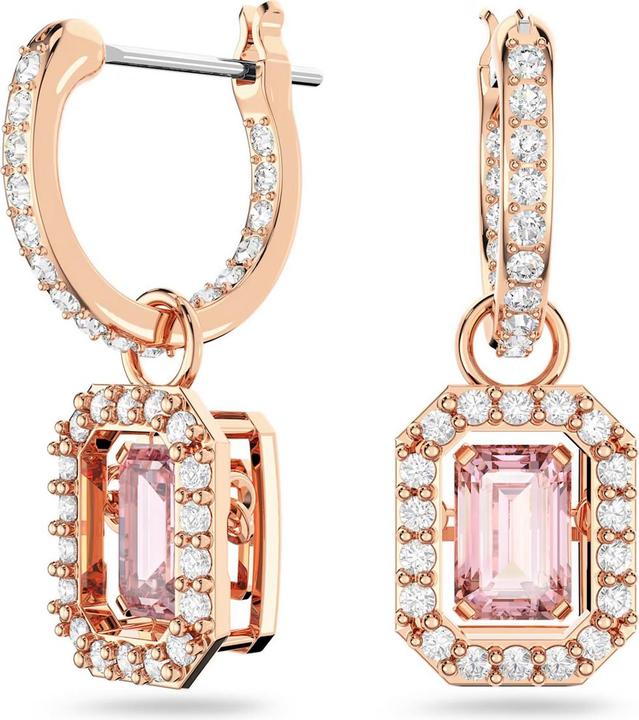 Image du produit Swarovski Millenia Drop Boucles d'oreilles taille octogone rose or rose (Métal Swarovski)