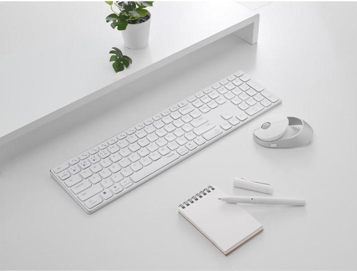 Actual product image Rapoo 9850M DE layout, white (DE, Wireless)