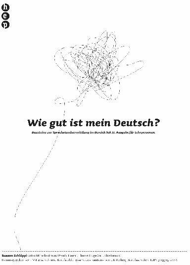 Produktbild Wie gut ist mein Deutsch? Lehrerbuch (Deutsch, Ursula Haerri, Susann Schläppi, Hans Kuhn, Therese Hugi-Gall, Elio Lanari, 2007)