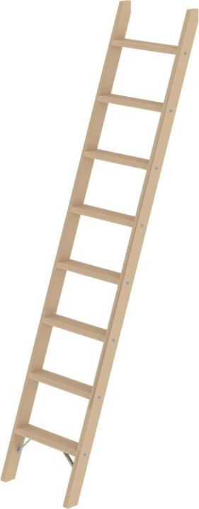 Produktbild Munk Stufen-Anlegeleiter Holz ohne Traverse 8 Stufen (Anlegeleiter, 219 cm)