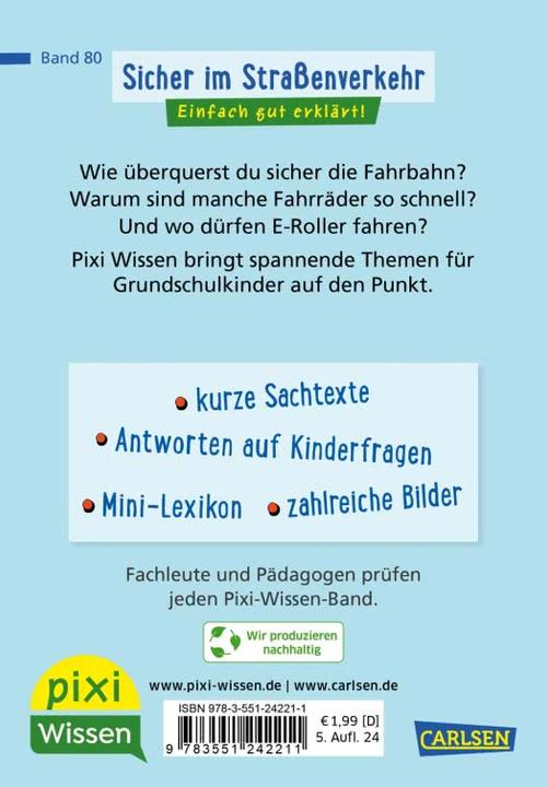 Energie-Label Pixi Wissen 80: Sicher im Strassenverkehr