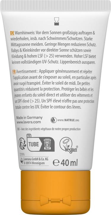 Actual product image Lavera Sonnenfluid sensitiv LSF50 Tube 40 ml (Sun cream face, SPF 50, 40 ml)