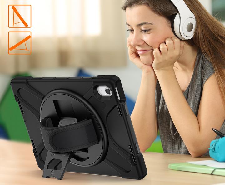 Produktbild DLH Reinforced Case With Shoulder Strap Rotating Handle And Stand (Ipad 10)
