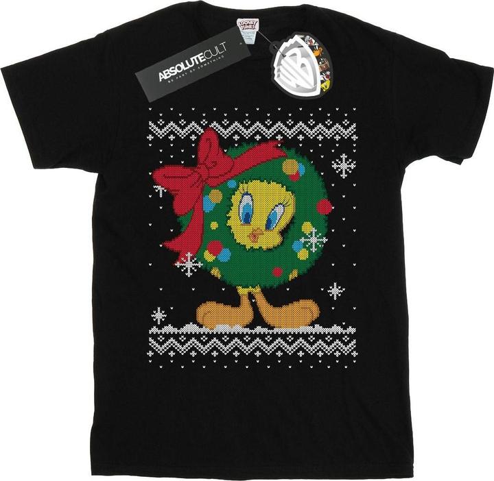 Produktbild Looney Tunes Tweety Pie Christmas Fair Isle TShirt (L)
