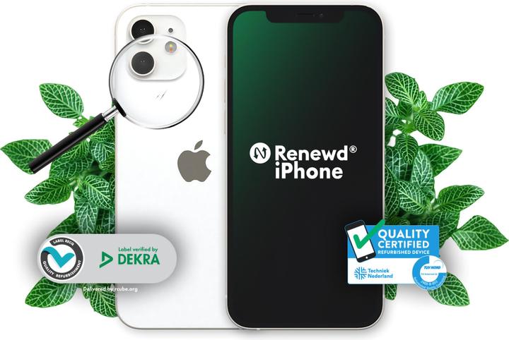 Produktbild Renewd iPhone 12 (64 GB, Weiss, 6.10", 12 Mpx, Dual SIM, A / Wie neu)