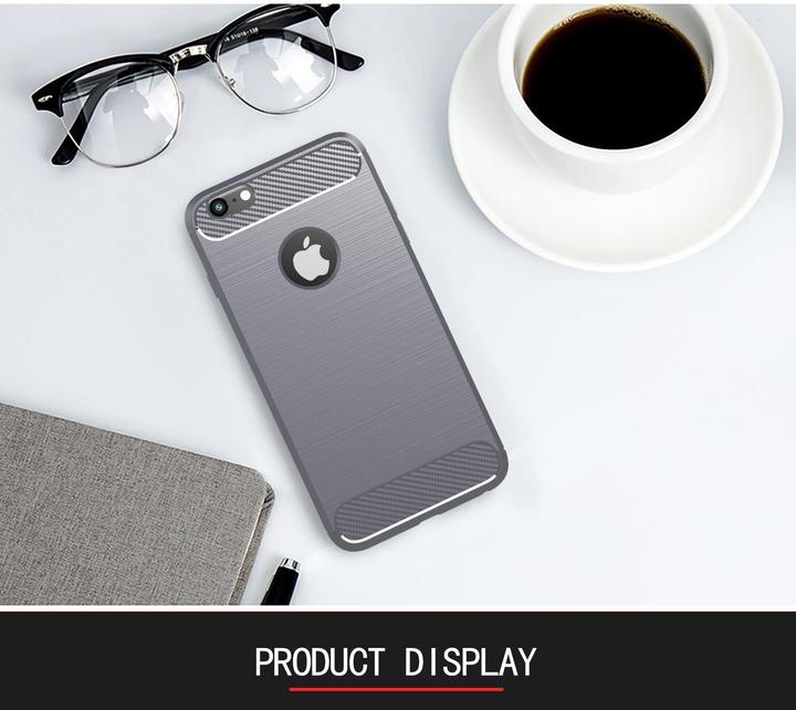 Produktbild Cadorabo TPU Ultra Slim carbon edelstahl Kombi Cover (Apple iPhone 6)