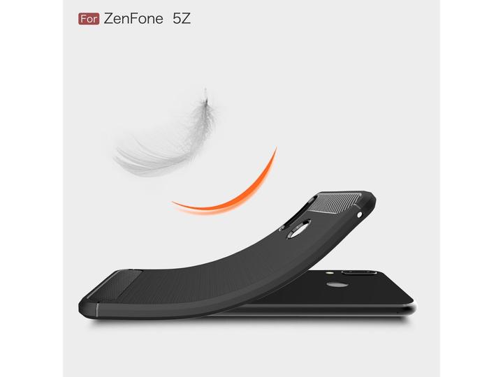 Produktbild Screenguard Asus ZenFone 5 / 5Z Hülle Carbon Brushed Soft TPU (Asus Zenfone 5Z)