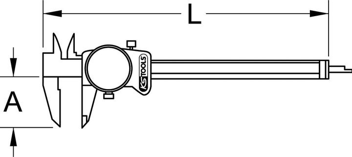 Actual product image KS Tools Watch caliper. Measuring accuracy +/-02 300.0547 (23.60 cm)